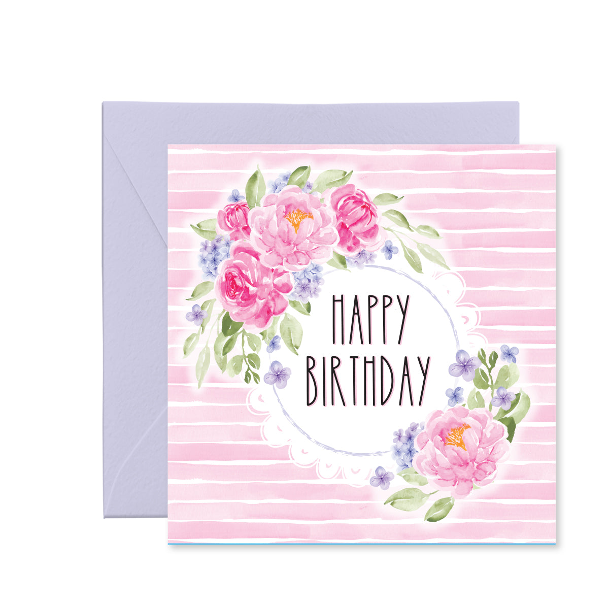 Happy Birthday Floral Greeting Card