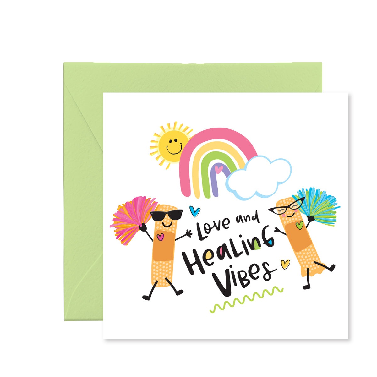 Love and Healing Vibes Greeting Card