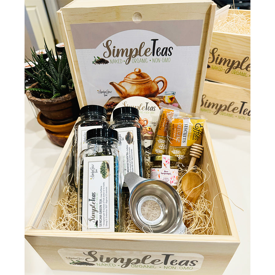 Organic Loose Leaf Tea Wooden Box Set