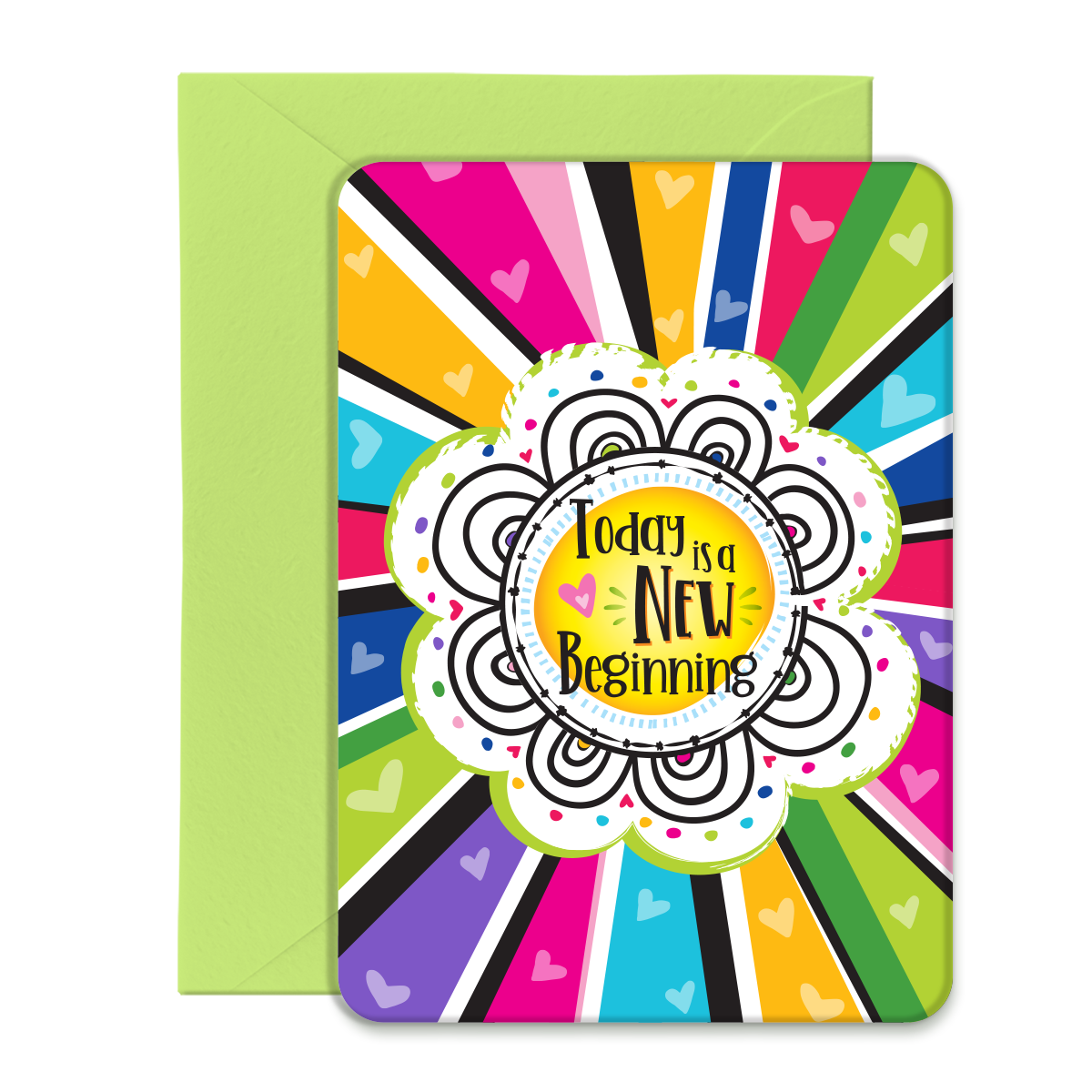 Today its a New Beginning Greeting Card, Post Card with Envelope