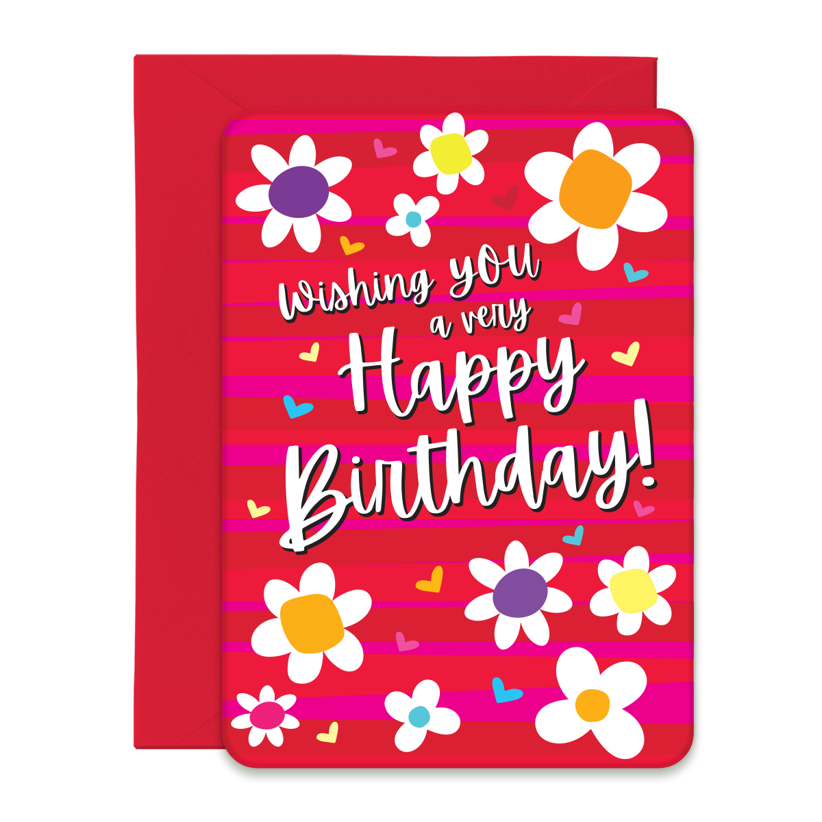 Groovy Birthday Greeting Card, Post Card with Envelope