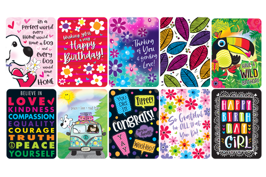 Be Hippie Box Card Set, 5x7 Post Cards Box Set