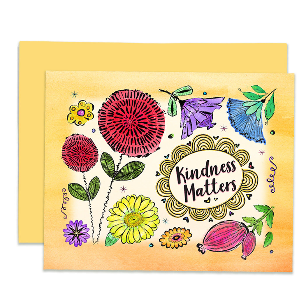 Kindness Matters Floral Greeting Card