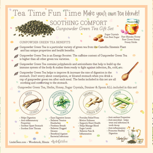 Tea Gift Set | Gunpowder Green Tea and Herbs Tea Box Set | Happy Box