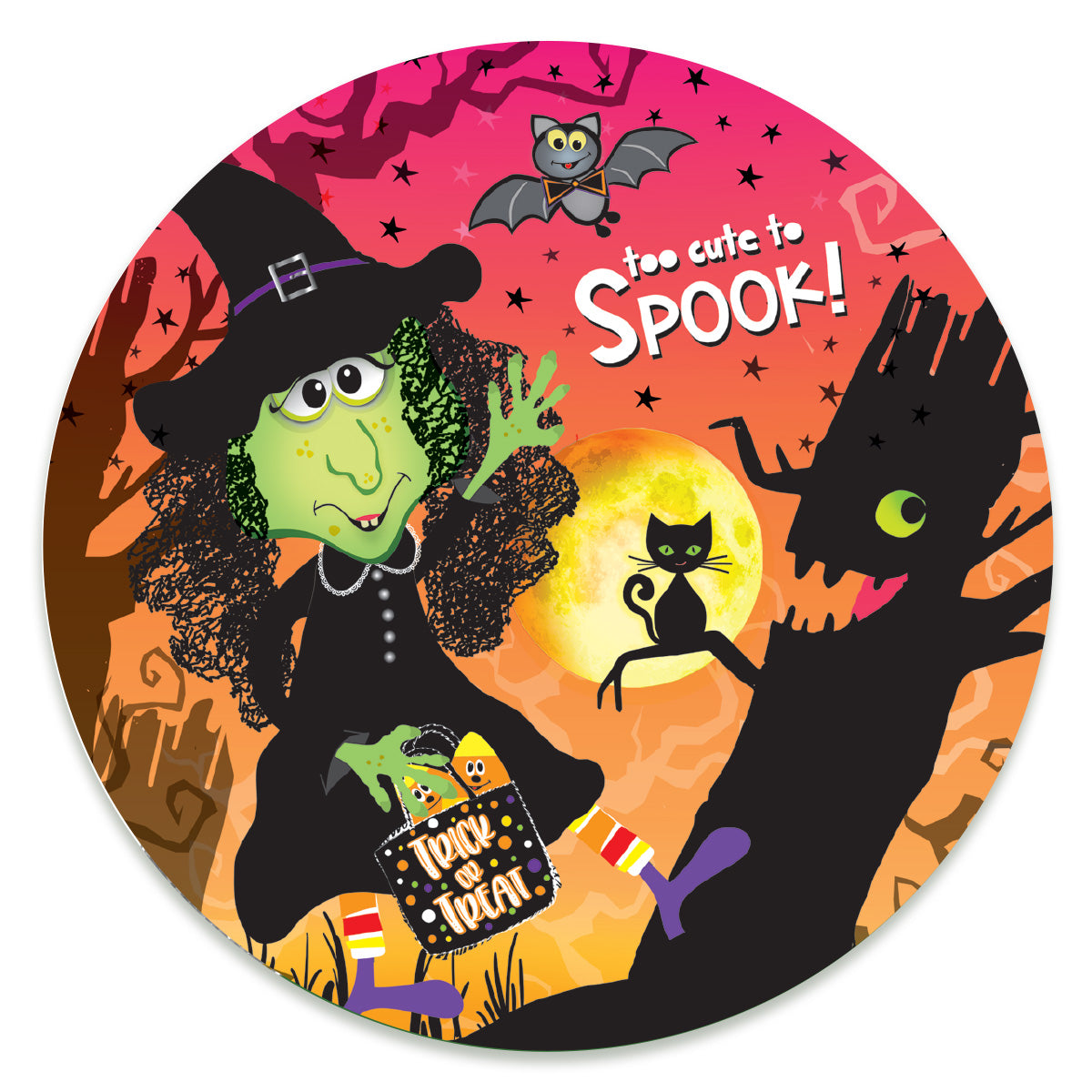 too cute to spook halloween coaster
