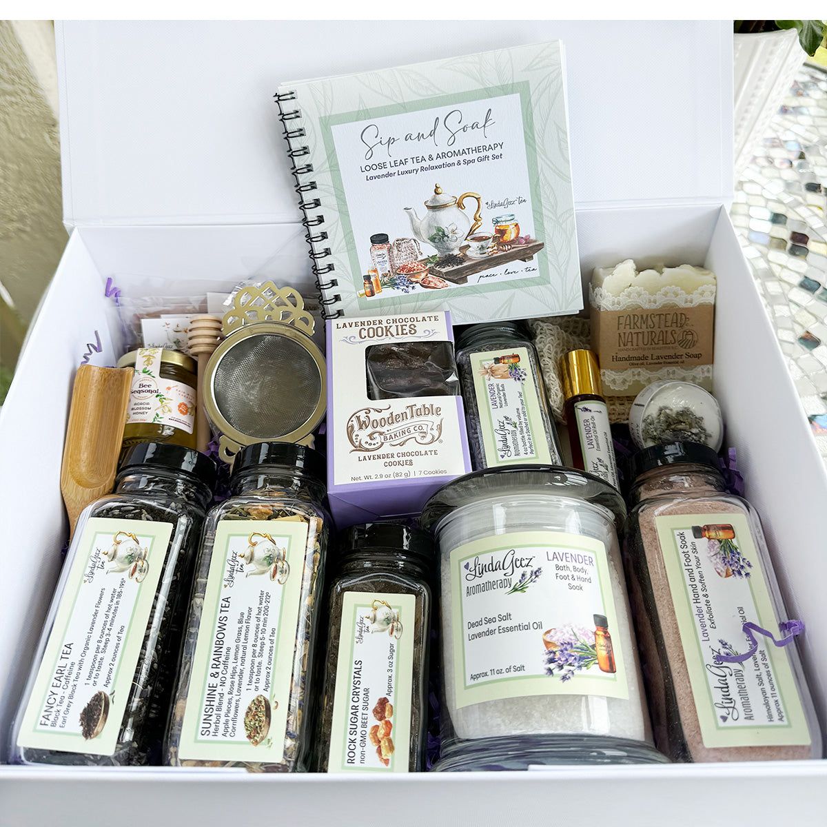 Tea Gift Set Lavender Tea and Aromatherapy and Tea Gift Set