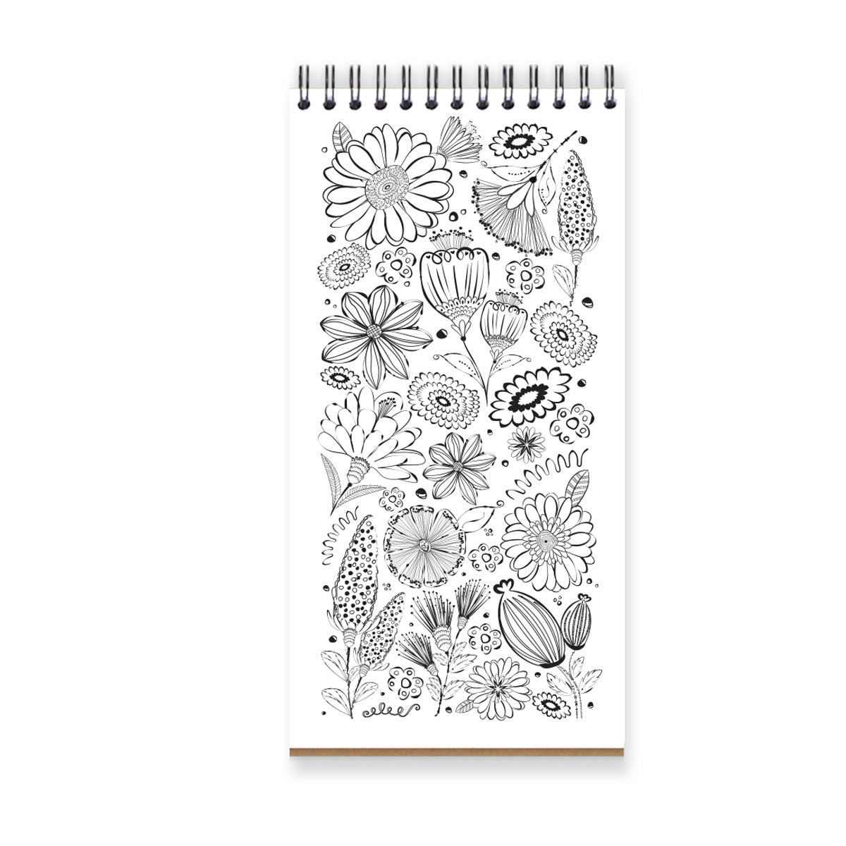 Color Me Beautiful Spiral Notebook | Wildflower Pattern