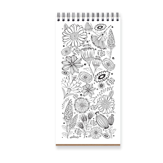 Color Me Beautiful Spiral Notebook | Wildflower Pattern