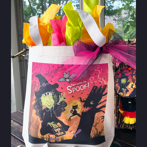 Halloween Canvas Tote Bag | Trick or Trick Tote Bag