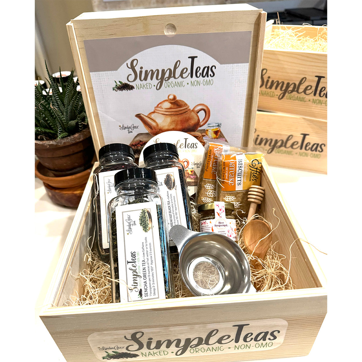 Organic Loose Leaf Tea Wooden Box Set