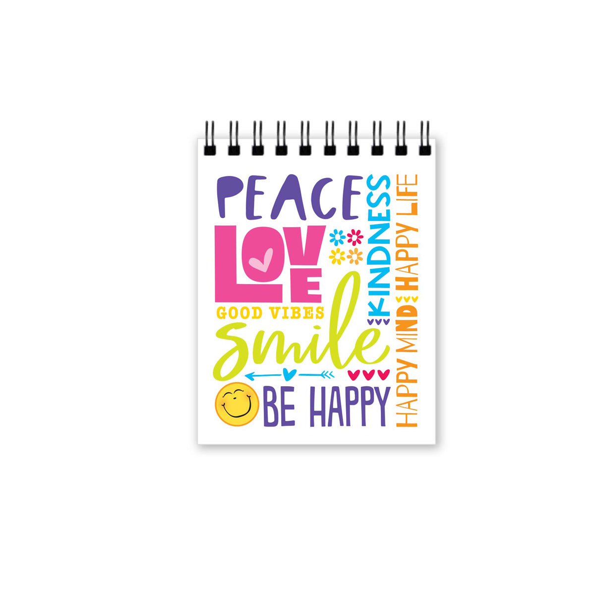 Small Happy Spiral Notebook