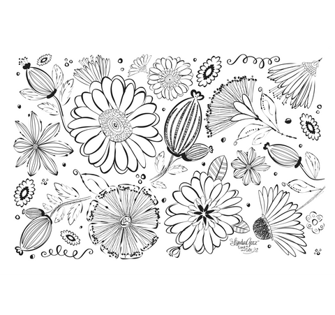 LindaGeez Wildflower Bold Pattern Tissue Paper