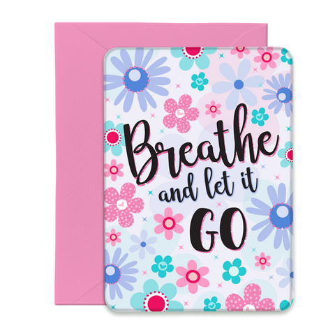 Breathe and Let it Go Greeting Card, Post Card with Envelope
