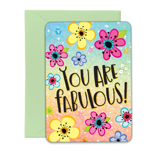 You Are Fabulous Greeting Card, Post Card with Envelope