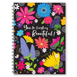You Are Everything Beautiful Journal  and Stickers, Spiral Notebook with Blank Pages