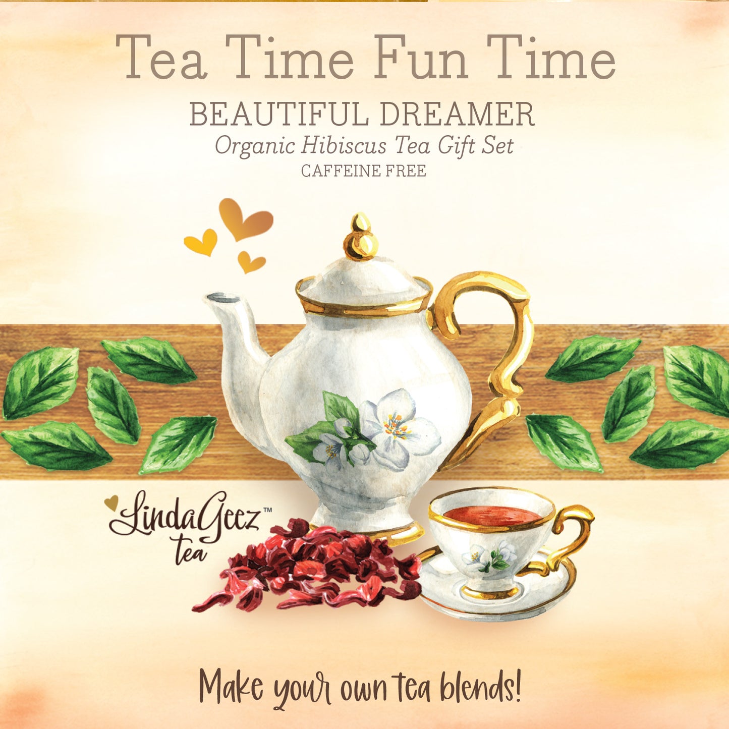 Tea Gift Set | Hibiscus and Herbs Tea Box Set | Happy Box