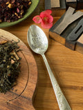 Vintage Hand stamped Teaspoon, silver plated teaspoon, vintage hand stamped teaspoon