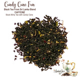 Candy Cane Fun Loose Leaf Tea Blend, Black Tea with Peppermint and Candy Cane Tea Blend