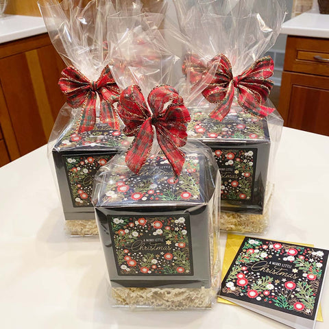 Custom Gift Wrapped  Merry Little Christmas Tea Box Set