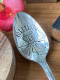 Vintage Hand Stamped Teaspoon |Positivi-Tea  | Vintage Silver Plated Teaspoon