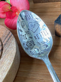 Vintage Hand Stamped Teaspoons | Put The Kettle On | Silver Plated Vintage Teaspoon