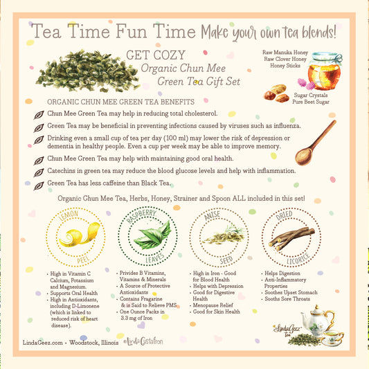 Tea Gift Set Set |  Green Tea and Herbs Tea Box Set | Happy Box