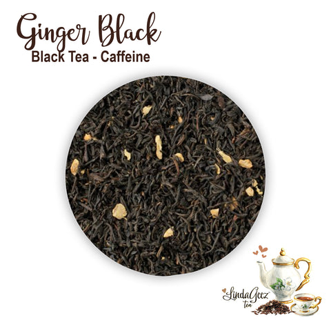 Loose Leaf Tea | Ginger Black Tea | Ceylon Whole Leaf Black Tea | Caffeine