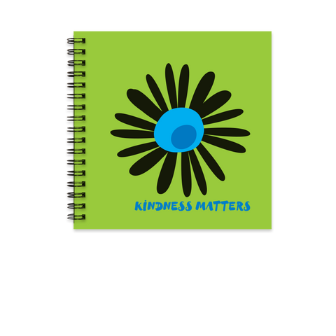 Kindness Matters 4 inch square notebook with colorful blank pages
