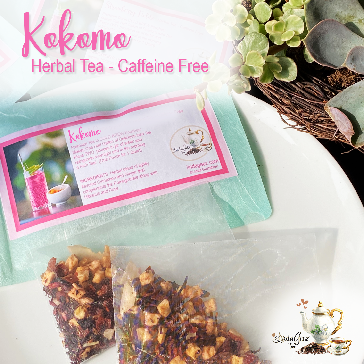 Quart Size Ice Tea Bags, Herbal Tea Blends