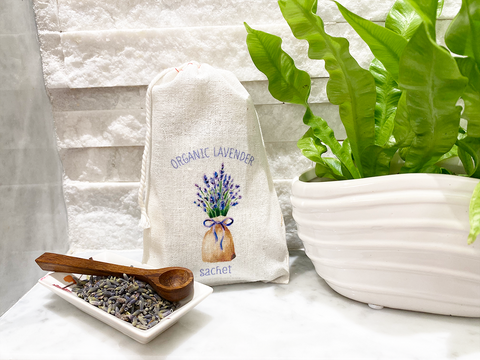Lavender Sachet | Organic Lavender | 3x4 Cotton Bag