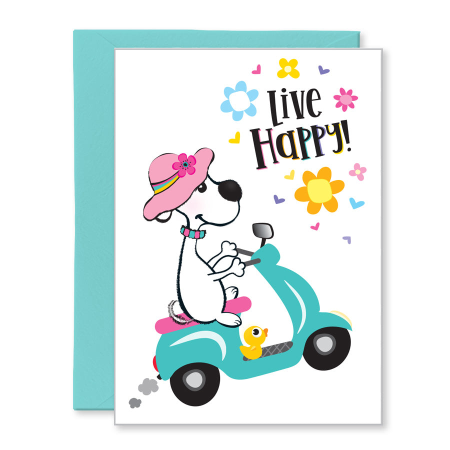 Live Happy, Inspirational Greeting Card