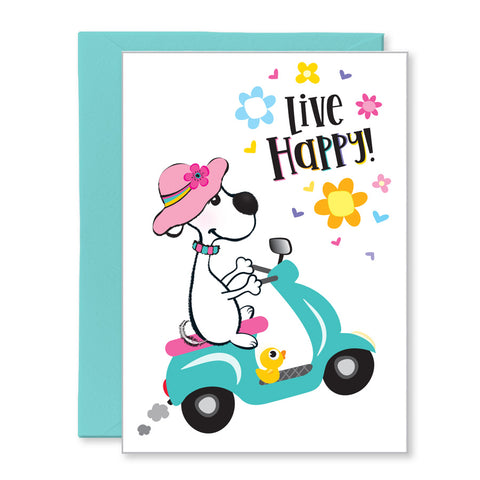 Live Happy, Inspirational Greeting Card