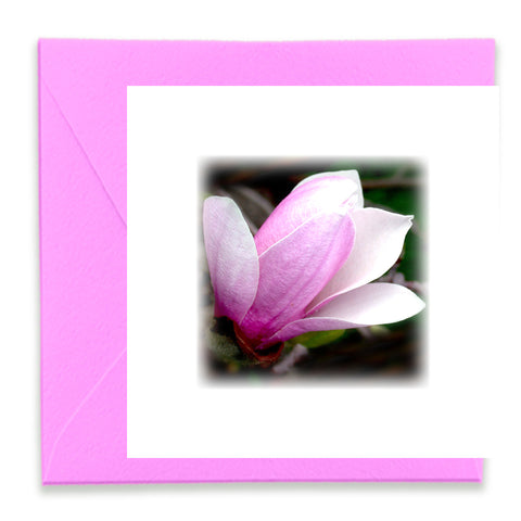 Magnolia Flower Mini Greeting Card