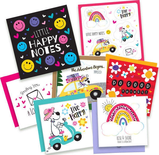 Little Happy Notes Box Set, Mini Cards, Envelopes and Stickers