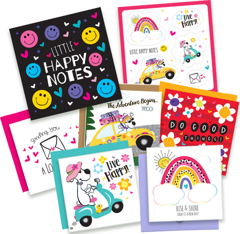 Little Happy Notes Box Set, Mini Cards, Envelopes and Stickers