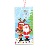 Christmas Gift Tags, Set of 10 Peace Love Joy Gift Tags