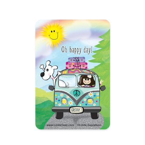 Oh Happy Day Road Trip Sticker, Lilly and Lee Lee Rectangular Sticker