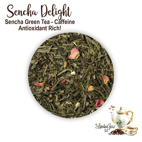 Loose Leaf Tea | Sencha Delight Green Tea | Whole Leaf Green Sencha Tea | Caffeine
