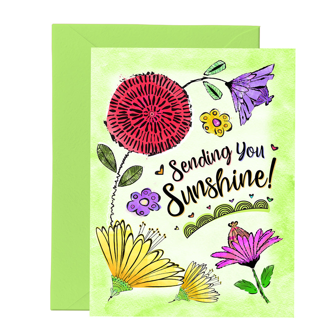 Sending You Sunshine Floral Greeting Card