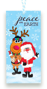 Christmas Gift Tags Peace on Earth Set of 10