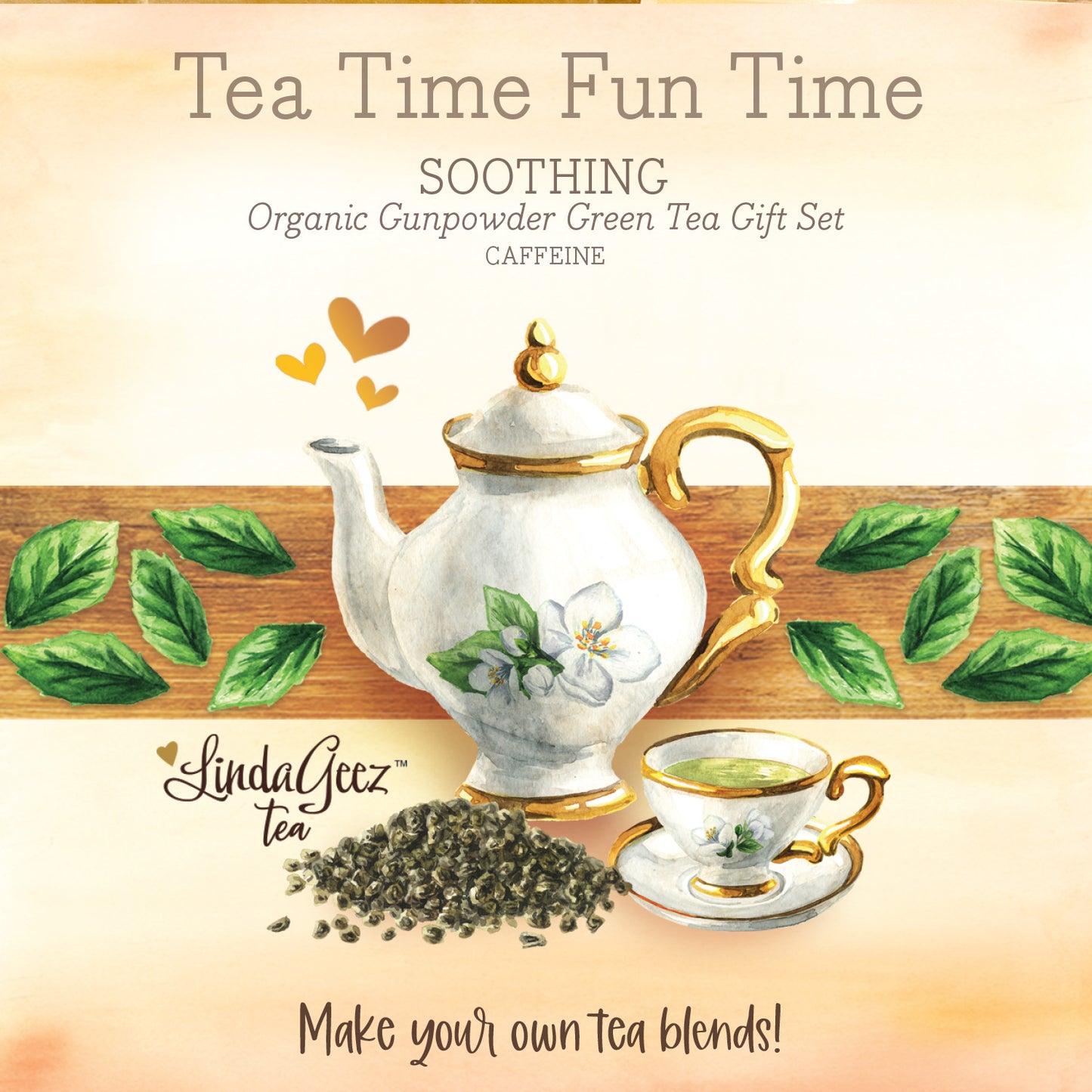 Tea Gift Set | Gunpowder Green Tea and Herbs Tea Box Set | Happy Box