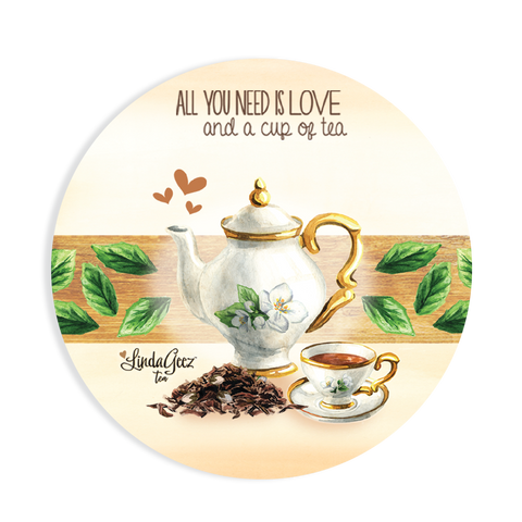 tea coaster, all you need is love and a cup of tea