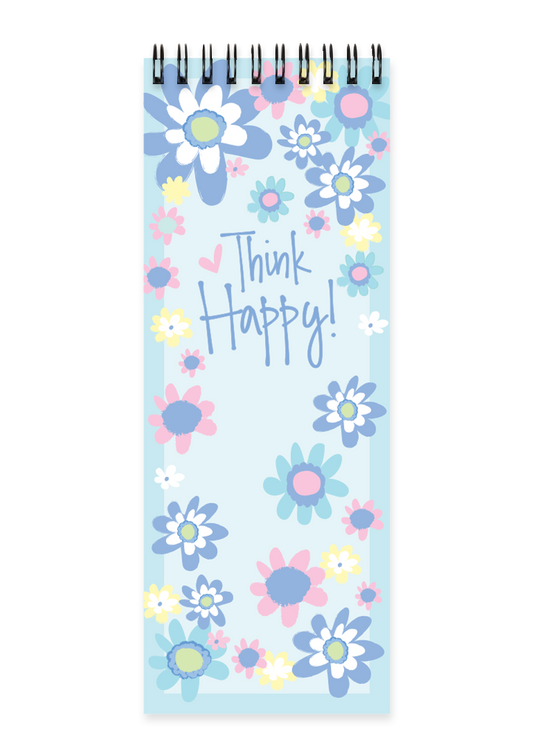 Think Happy Spiral Notebook with Blank Pages