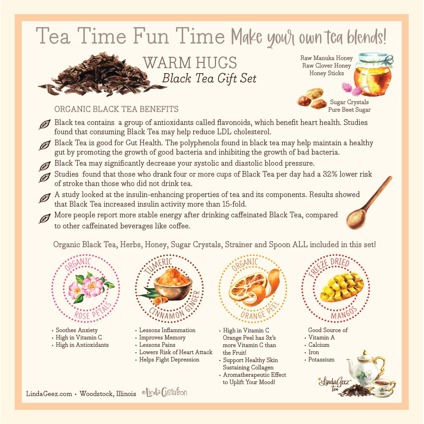 Tea Gift Set | Black Tea and Herbs Tea Box Set | Happy Box