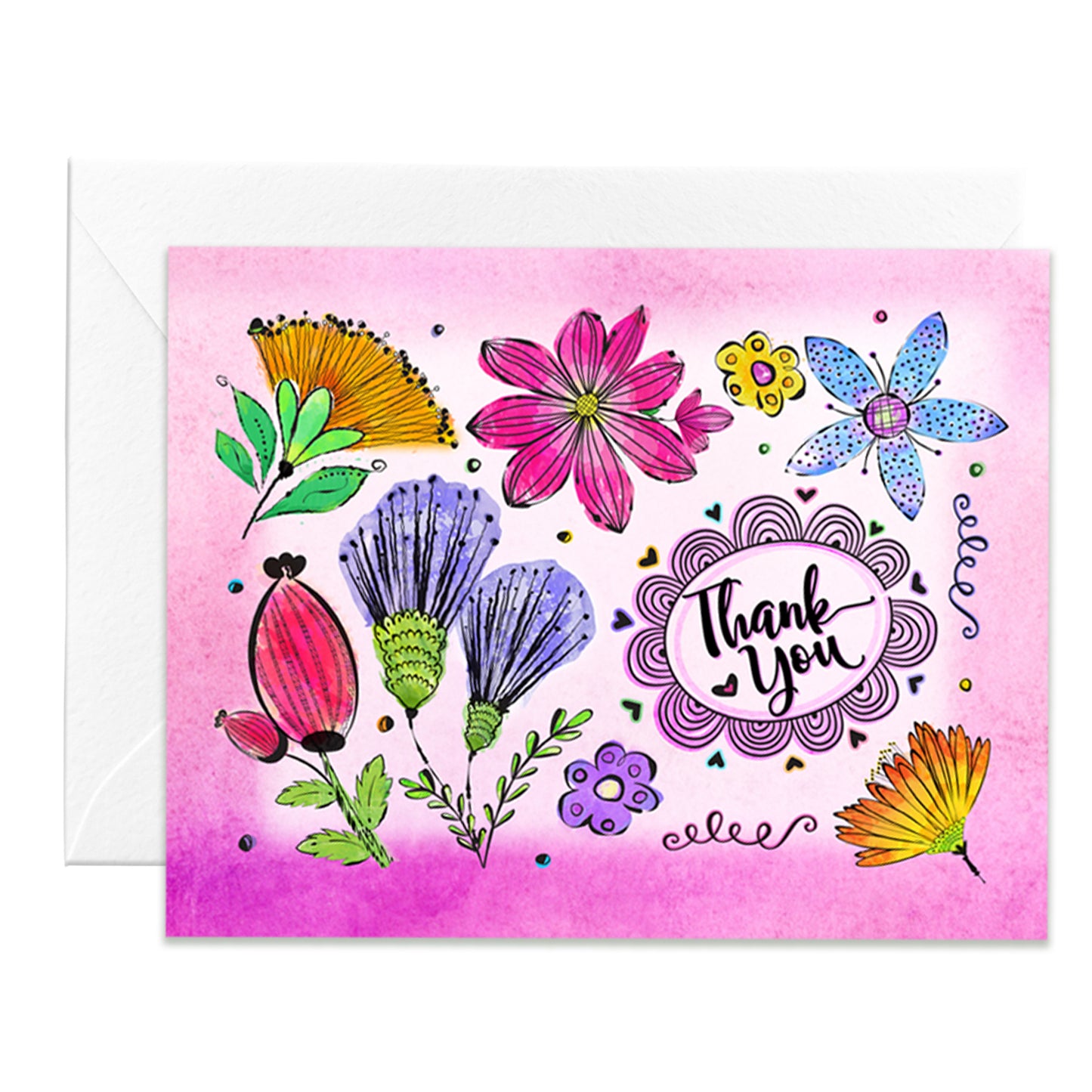 Thank You Floral Greeting Card
